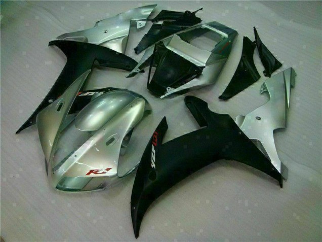 Silver Black 02-03 Yamaha YZF R1 Motorcycle Fairing Silver Black 02-03 Yamaha YZF R1 Motorcycle Fairing