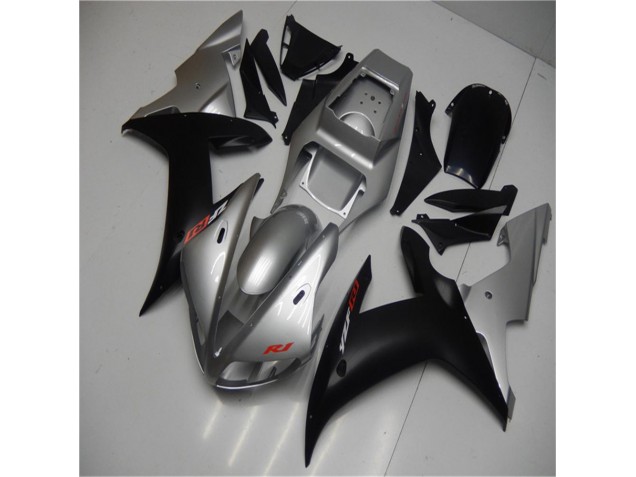 Silver Black 02-03 Yamaha YZF R1 Motorcycle Fairings Silver Black 02-03 Yamaha YZF R1 Motorcycle Fairings