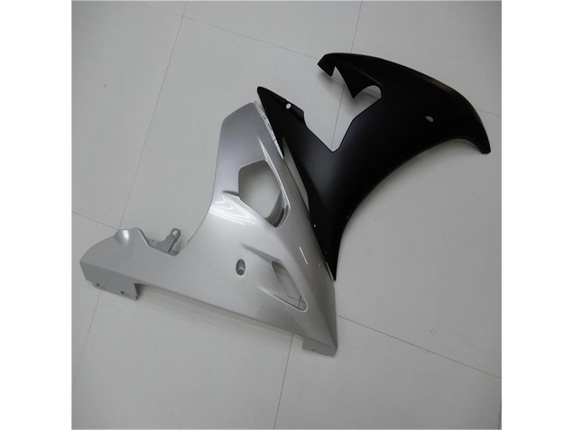 Silver Black 03-05 Yamaha YZF R6 Motorcycle Fairings Silver Black 03-05 Yamaha YZF R6 Motorcycle Fairings
