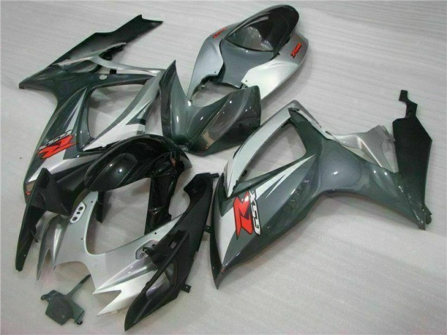 Silver Black 06-07 Suzuki GSXR 600/750 Motorcycle Fairings