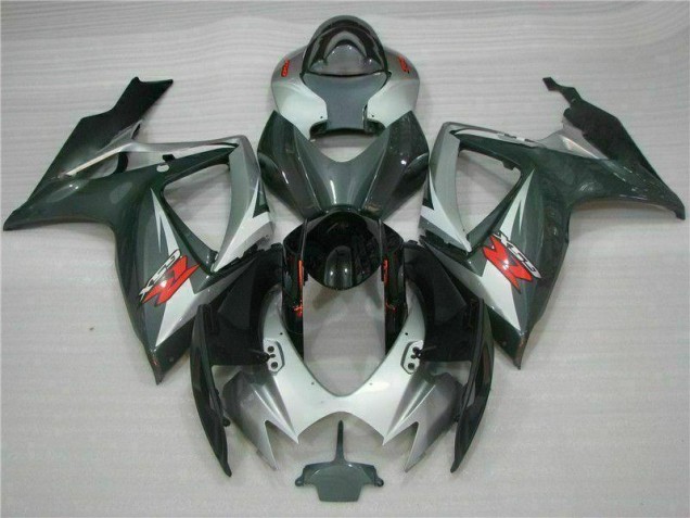 Silver Black 06-07 Suzuki GSXR 600/750 Motorcycle Fairings