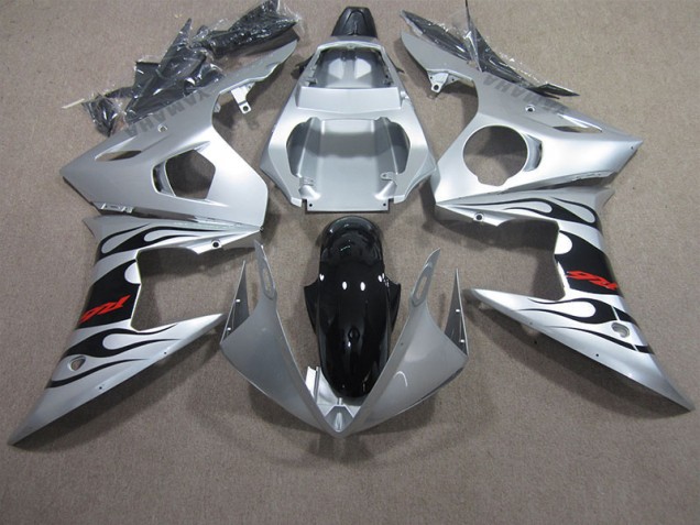 Silver Black Red Decal 03-05 Yamaha YZF R6 Motorcycle Fairings Silver Black Red Decal 03-05 Yamaha YZF R6 Motorcycle Fairings