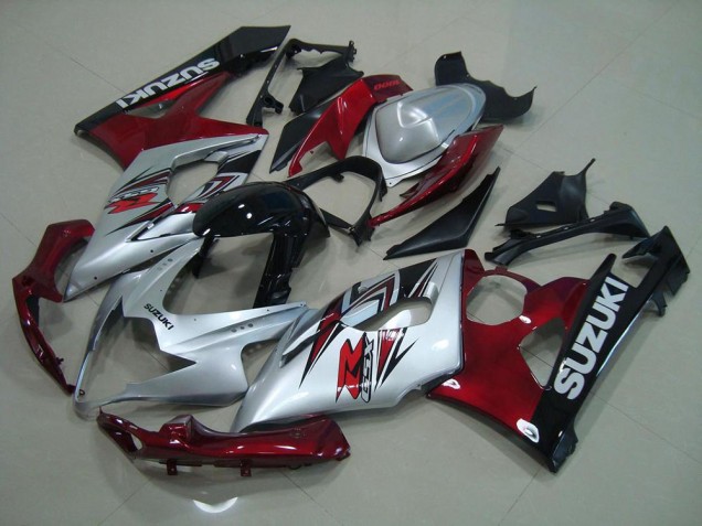 Silver Red 05-06 Suzuki GSXR 1000 Motorcycle Fairings Silver Red 05-06 Suzuki GSXR 1000 Motorcycle Fairings