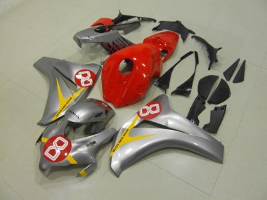 Silver Red 8 08-11 Honda CBR1000RR Motorcycle Fairings