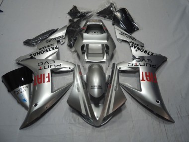 Silver Red Fiat 04-05 Honda CBR1000RR Motorcycle Fairings