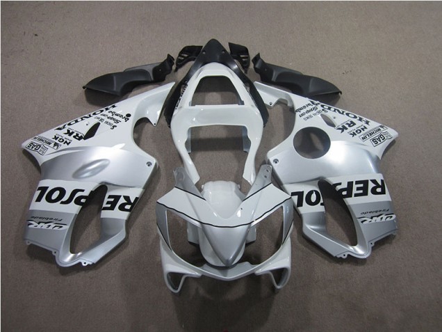 Silver Repsol 01-03 Honda CBR600 F4i Motorcycle Fairings Silver Repsol 01-03 Honda CBR600 F4i Motorcycle Fairings