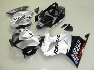 Silver Repsol 02-13 Honda VFR800 Motorcycle Fairing