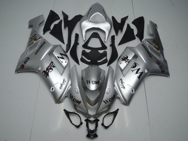 Silver West 07-08 Kawasaki ZX6R Motorcycle Fairings