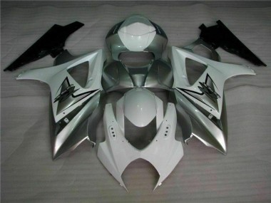 Silver White 07-08 Suzuki GSXR 1000 Motorcycle Fairings