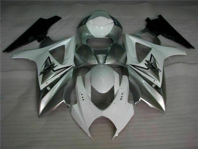 Silver White 07-08 Suzuki GSXR 1000 Motorcycle Fairings