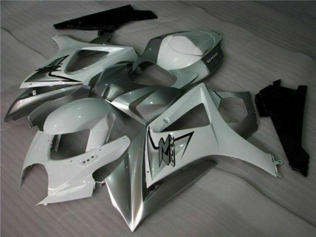 Silver White 07-08 Suzuki GSXR 1000 Motorcycle Fairings