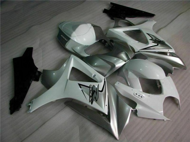 Silver White 07-08 Suzuki GSXR 1000 Motorcycle Fairings