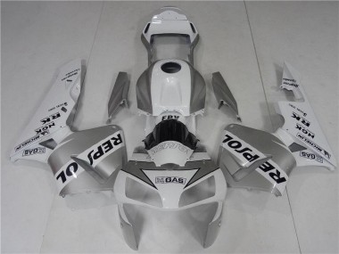 Silver White Black Repsol 03-04 Honda CBR600RR Motorcycle Fairing