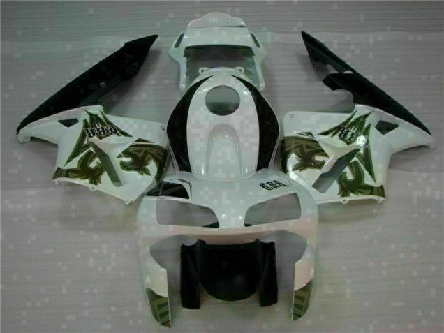 White 03-04 Honda CBR600RR Full ABS Motorcycle Fairing White 03-04 Honda CBR600RR Full ABS Motorcycle Fairing