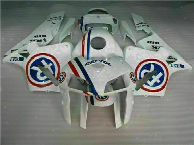 White 05-06 Honda CBR600RR Motorcycle Fairing Kits & Plastic