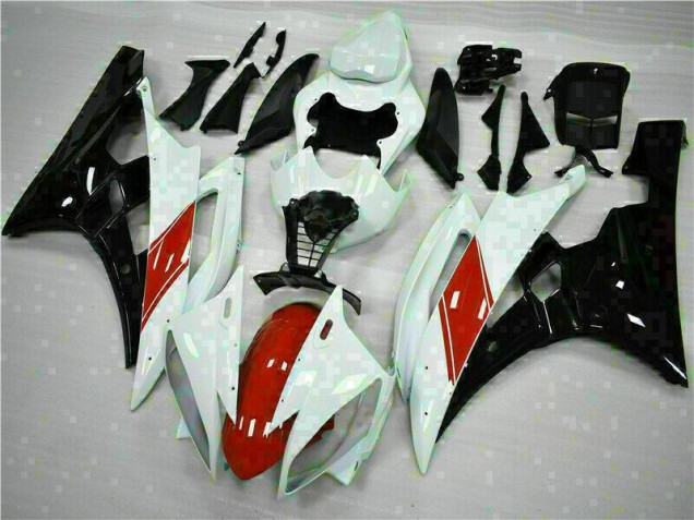 White 06-07 Yamaha YZF R6 Motorcycle Fairings