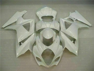 White 07-08 Suzuki GSXR 1000 Motorcycle Fairings
