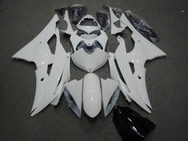 White 08-16 Yamaha YZF R6 Motorcycle Fairing Kits & Plastic