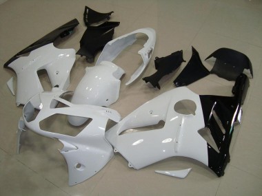 White Black 02-06 Kawasaki ZX12R Motorcycle Fairings