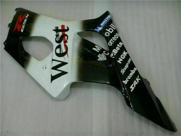 White Black 03-04 Suzuki GSXR 1000 Full Motorcycle Fairing Kits
