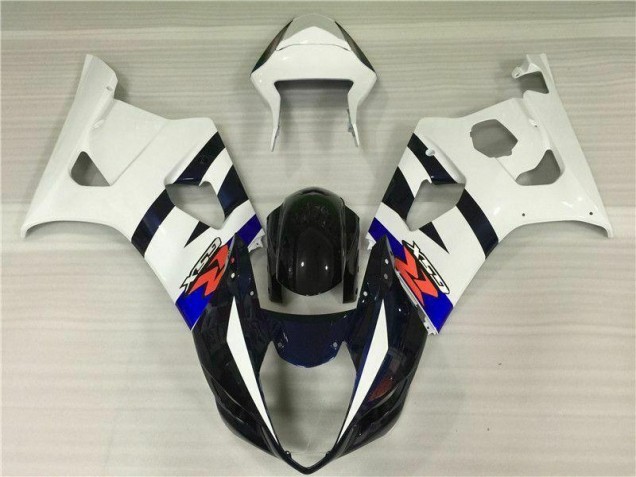 White Black 03-04 Suzuki GSXR 1000 Motorcycle Fairing Kits