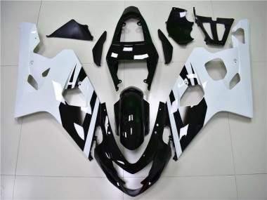 White Black 04-05 Suzuki GSXR 600/750 Motorcycle Fairing