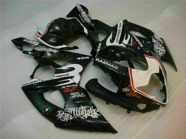 White Black 05-06 Suzuki GSXR 1000 Motorcycle Fairings White Black 05-06 Suzuki GSXR 1000 Motorcycle Fairings