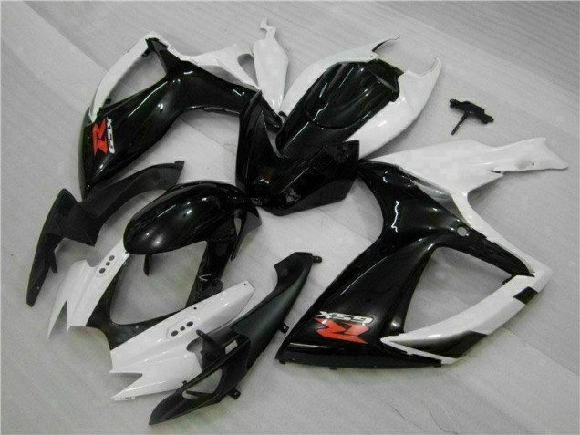 White Black 06-07 Suzuki GSXR 600/750 Motorcycle Fairings