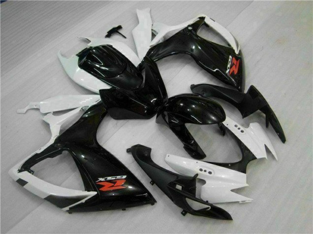 White Black 06-07 Suzuki GSXR 600/750 Motorcycle Fairings