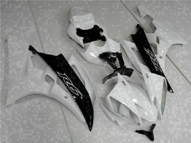 White Black 06-07 Yamaha YZF R6 Motorcycle Fairings