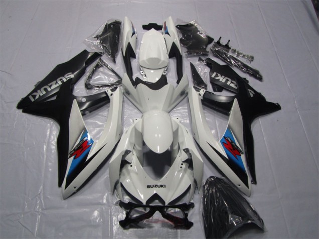 White Black 07-08 Suzuki GSXR 1000 Motorcycle Fairings