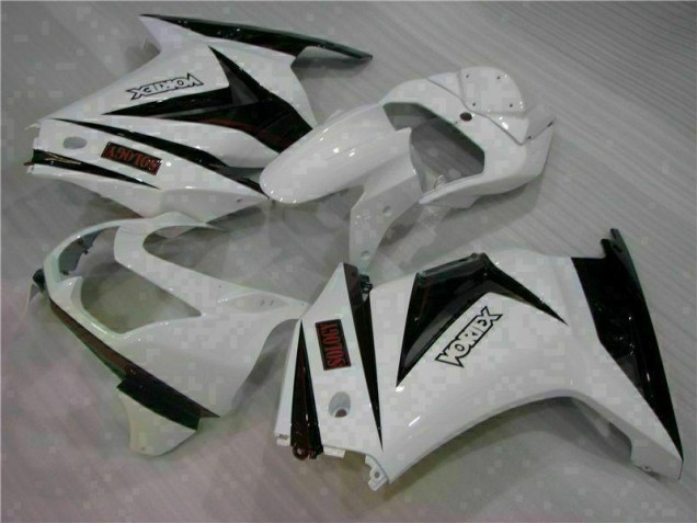 White Black 08-12 Kawasaki EX250 Motorcycle Fairings White Black 08-12 Kawasaki EX250 Motorcycle Fairings