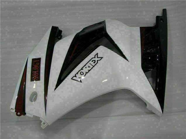 White Black 08-12 Kawasaki EX250 Motorcycle Fairings White Black 08-12 Kawasaki EX250 Motorcycle Fairings