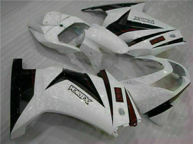White Black 08-12 Kawasaki EX250 Motorcycle Fairings White Black 08-12 Kawasaki EX250 Motorcycle Fairings