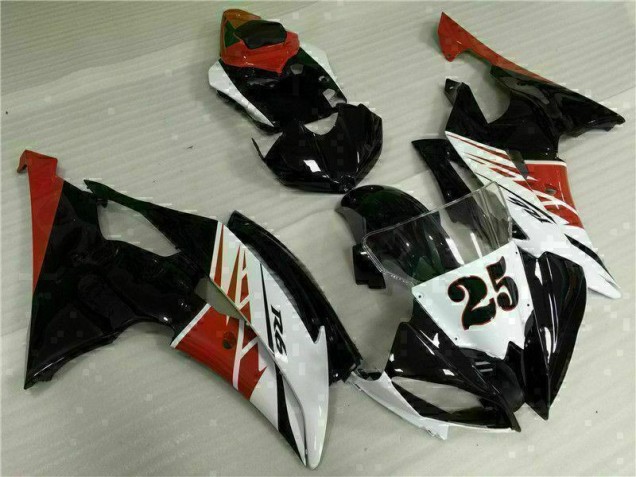 White Black 08-16 Yamaha YZF R6 Motorcycle Fairing Kits