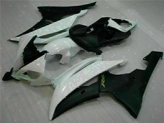 White Black 08-16 Yamaha YZF R6 Motorcycle Fairing White Black 08-16 Yamaha YZF R6 Motorcycle Fairing