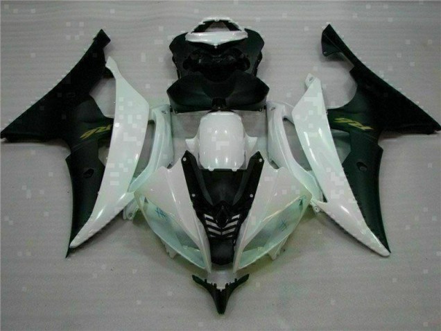 White Black 08-16 Yamaha YZF R6 Motorcycle Fairing White Black 08-16 Yamaha YZF R6 Motorcycle Fairing
