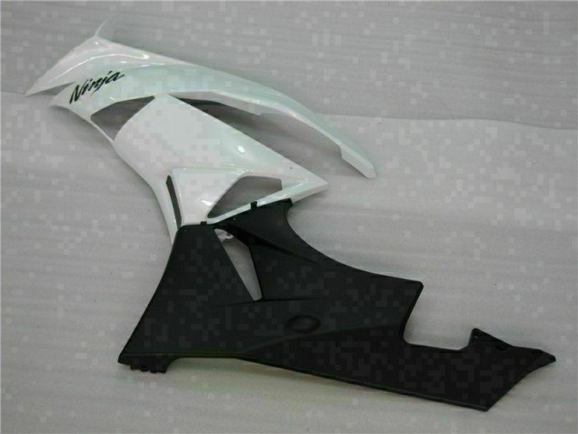 White Black 09-12 Kawasaki ZX6R Motorcycle Fairing