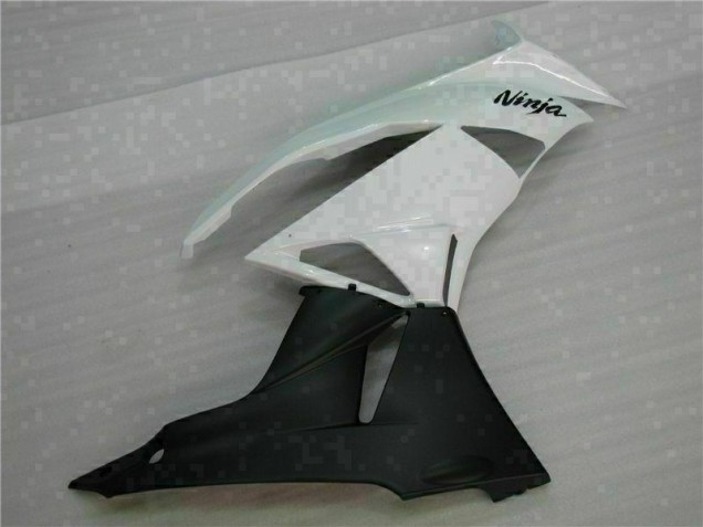 White Black 09-12 Kawasaki ZX6R Motorcycle Fairing