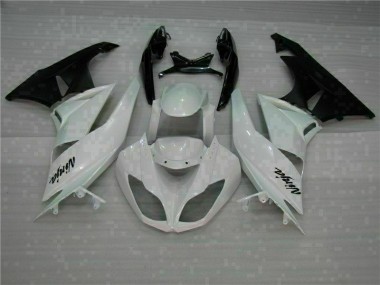 White Black 09-12 Kawasaki ZX6R Motorcycle Fairing