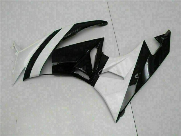 White Black 09-12 Kawasaki ZX6R Motorcycle Fairings