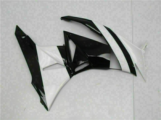 White Black 09-12 Kawasaki ZX6R Motorcycle Fairings
