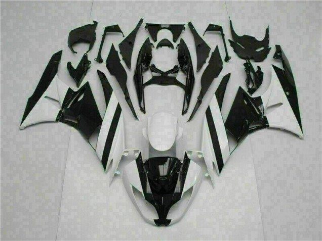 White Black 09-12 Kawasaki ZX6R Motorcycle Fairings