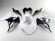 White Black 13-18 Kawasaki ZX6R Motorcycle Fairing