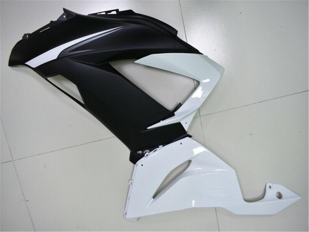 White Black 13-18 Kawasaki ZX6R Motorcycle Fairing