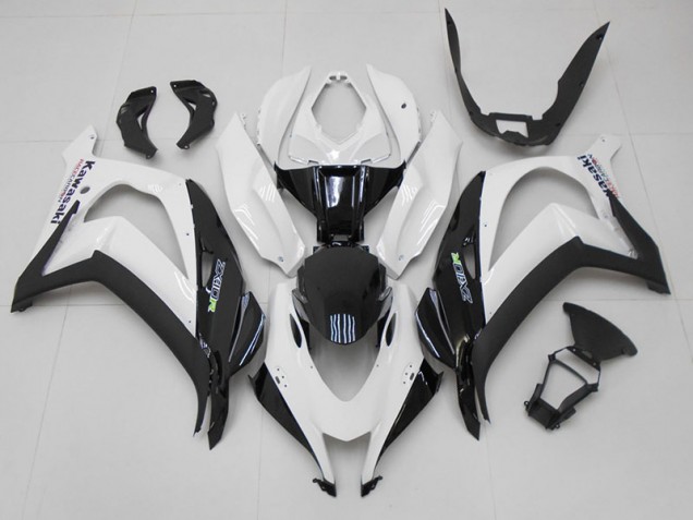 White Black 16-19 Kawasaki ZX10R Motorcycle Fairings White Black 16-19 Kawasaki ZX10R Motorcycle Fairings