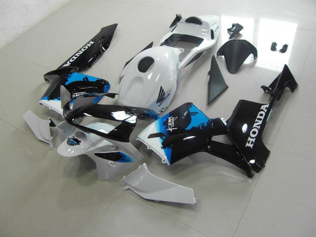 White Black Blue 03-04 Honda CBR600RR Motorcycle Fairing