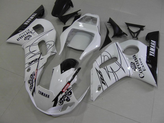 White Black Corona 98-02 Yamaha YZF R6 Motorcycle Fairings White Black Corona 98-02 Yamaha YZF R6 Motorcycle Fairings