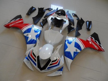 White Black Ducati Star 12-14 Yamaha YZF R1 Motorcycle Fairings