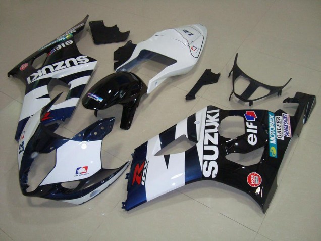 White Black Elf 03-04 Suzuki GSXR 1000 Motorcycle Fairings White Black Elf 03-04 Suzuki GSXR 1000 Motorcycle Fairings